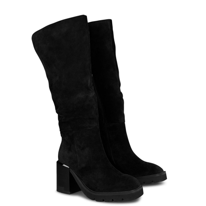 Bottes à Talons Alma En Pena Cuir Noir Femme | EHL-45142556